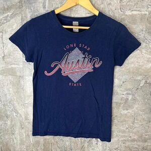 Austin Texas  lone star navy cotton‎ t-shirt Sz Med #AustinTexas